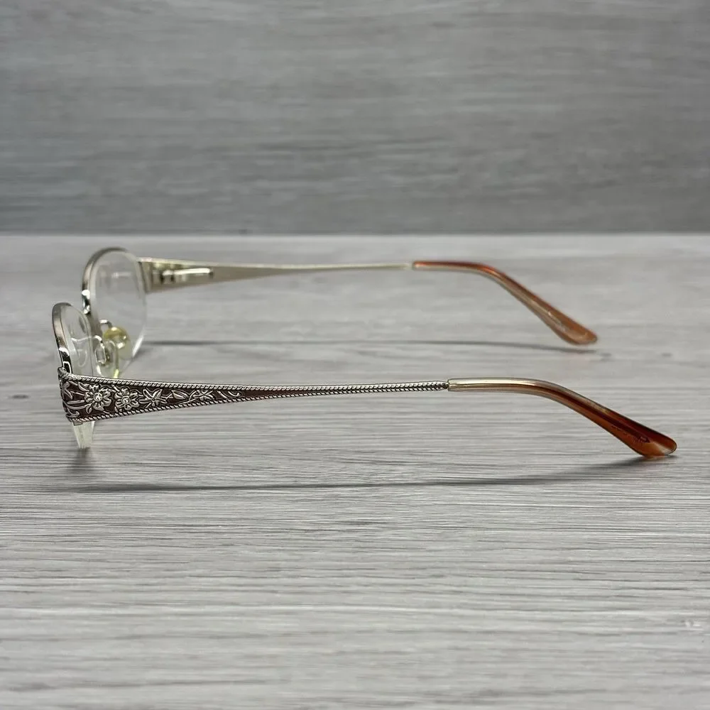 Sophia Loren Eyeglasses Frame M264 Zyloware 168 Rose Gold Metal Half Rim 49-17